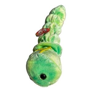 Ty Squirmy Inchworm Plush - Vibrant Green and Yellow